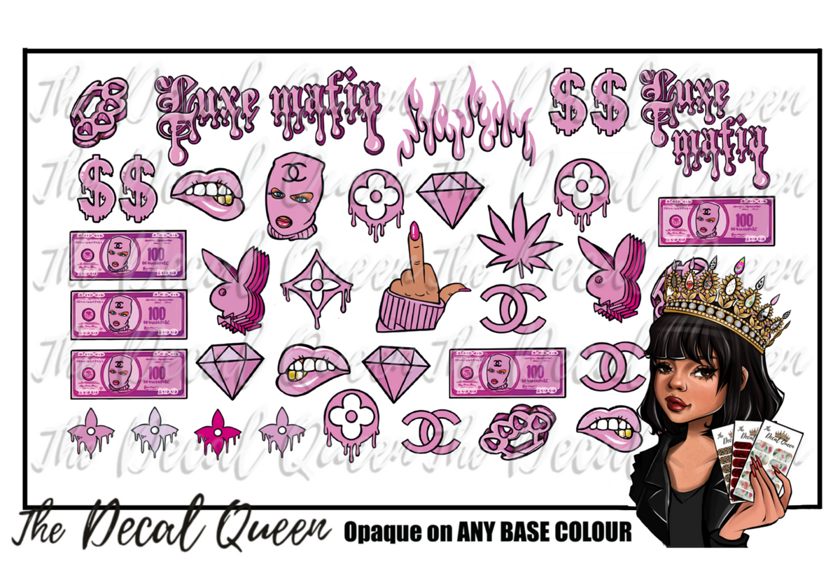 PINK PLASTIC GANGSTER queenofdecals