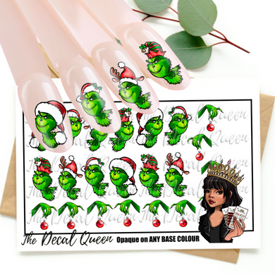 LARGE GRINCHY HEADS - Full Cover