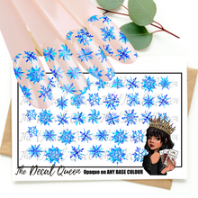 Load image into Gallery viewer, AQUA SNOWFLAKES