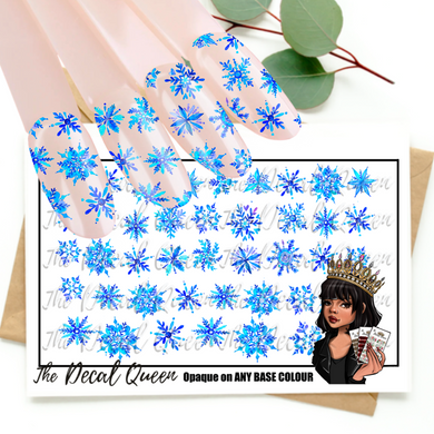 AQUA SNOWFLAKES