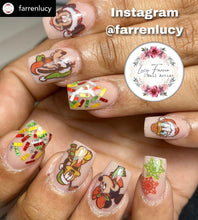 Load image into Gallery viewer, Disney Christmas nail art design