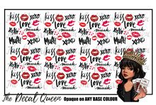 Load image into Gallery viewer, LOVE SCRIPT AND LIPSTICK KISSES